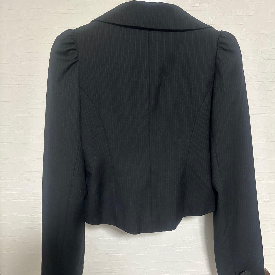 BPN ブラック ストライプ ショートジャケット