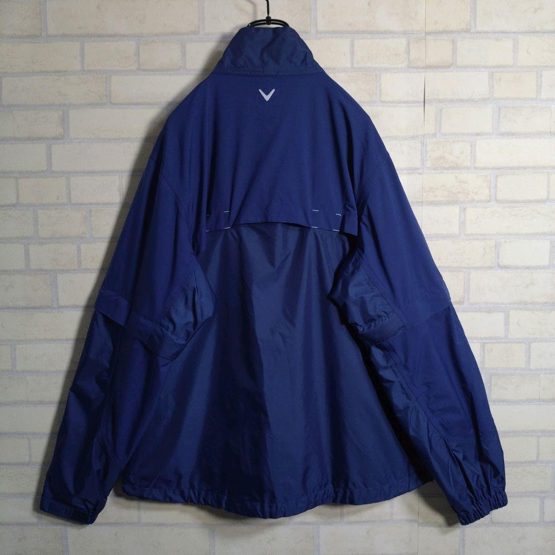 キャロウェイ★裏メッシュ 2WAY ナイロン セットアップ 上下組 紺 L