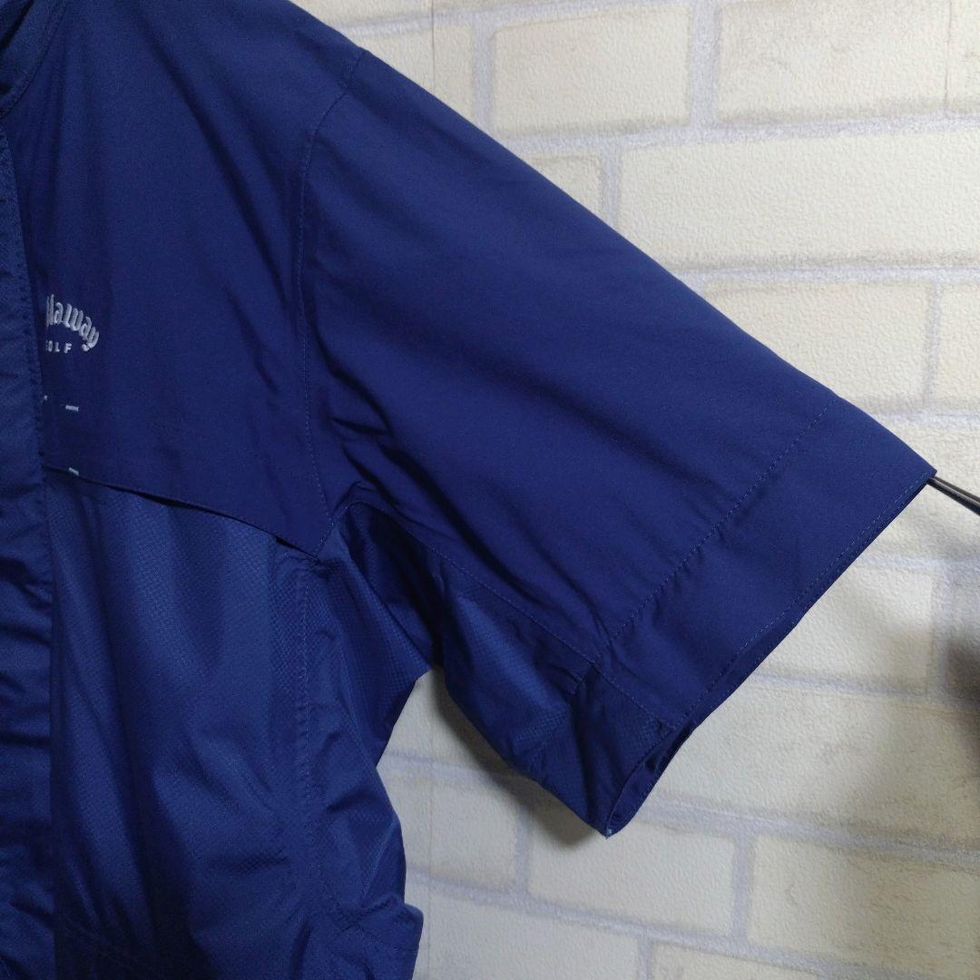 キャロウェイ★裏メッシュ 2WAY ナイロン セットアップ 上下組 紺 L