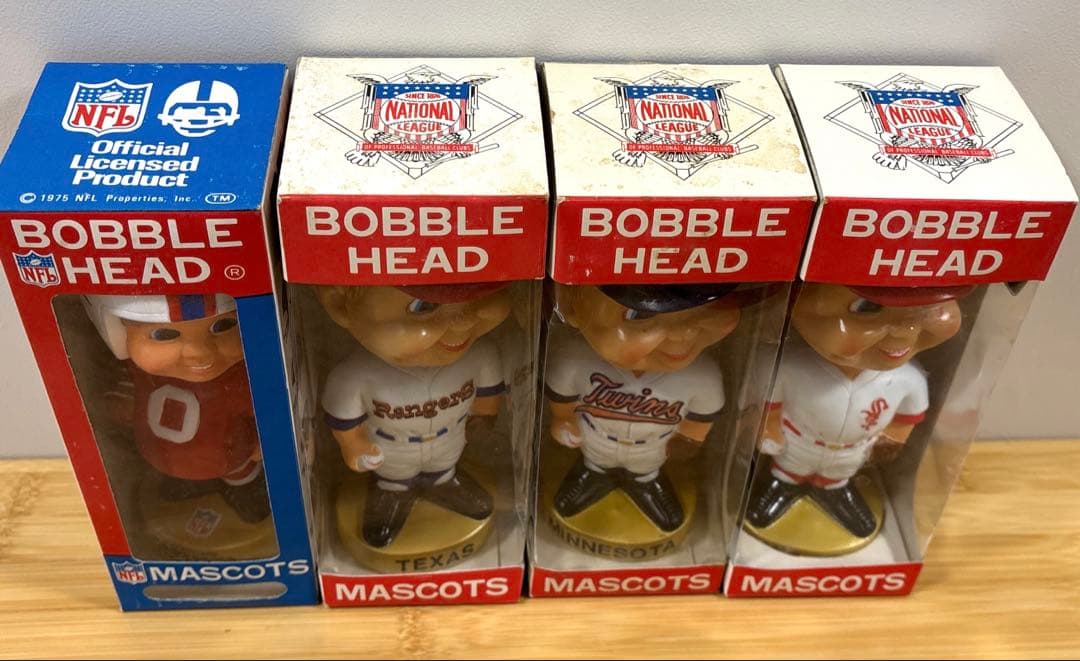 ボブルヘッド MLB/NFL アンティーク/ビンテージ 激レア未開封 1974
