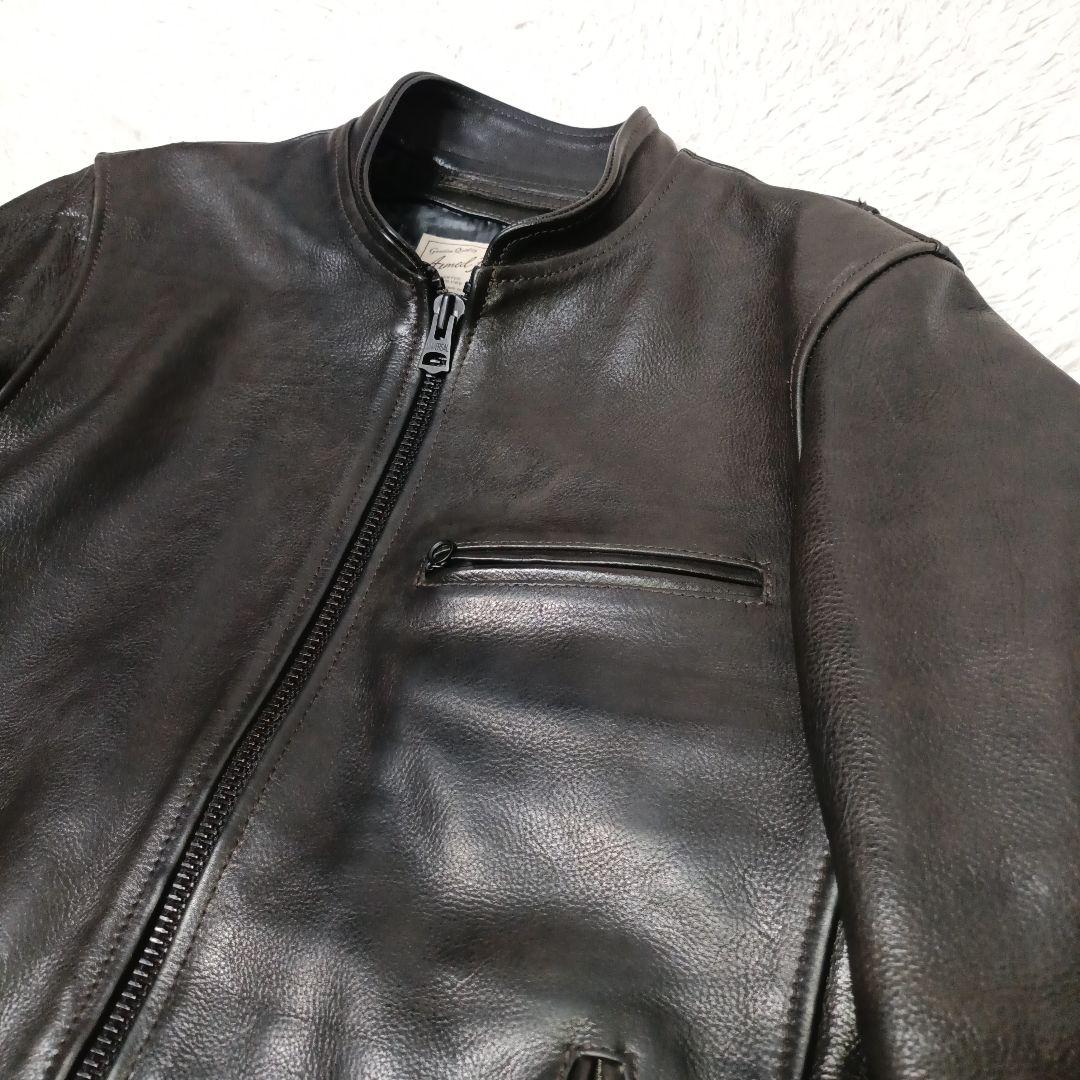希少・人気モデル■AVIREX シングル ライダースジャケット　ブラック