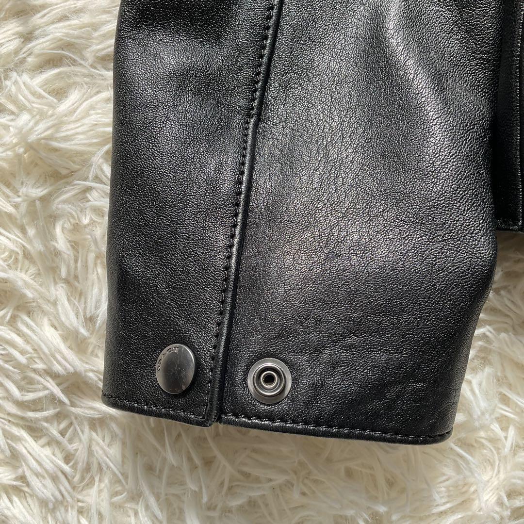 未使用級✨COACH レザージャケット　シングルライダース　M 黒　88799
