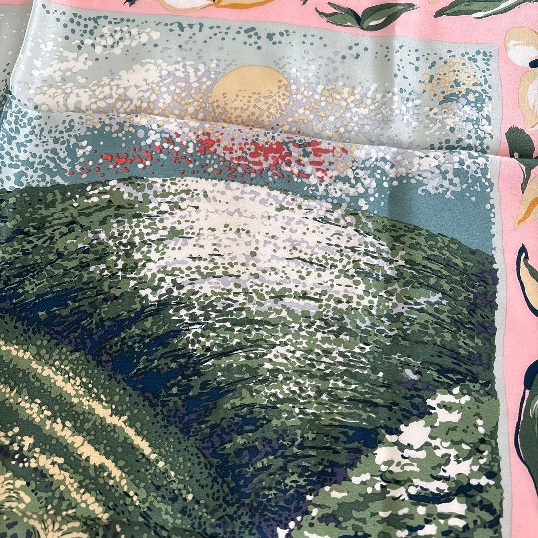 ラルフローレン　スカーフ　風景画　RALPH LAUREN 花柄