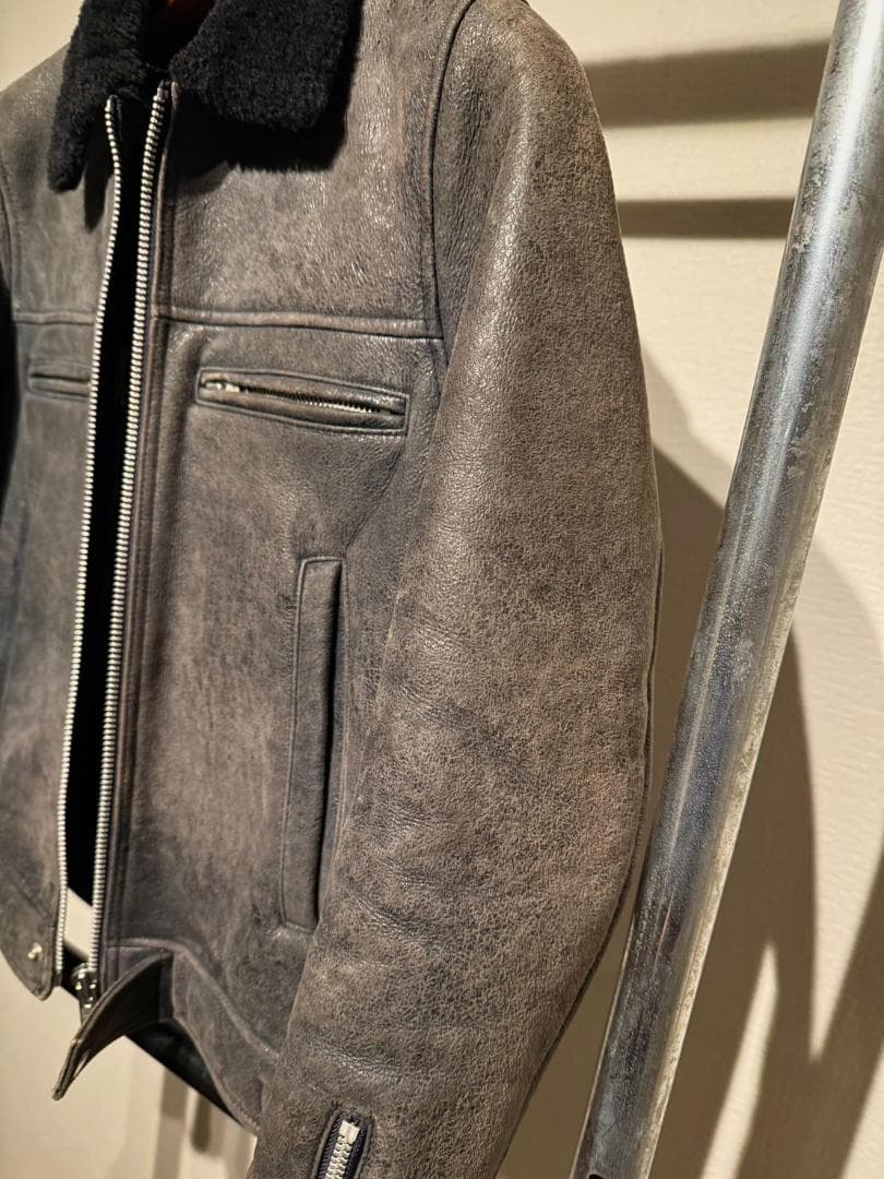 アンダーカバー　UNDERCOVER　レザージャケット　ライダース　ムートン　S