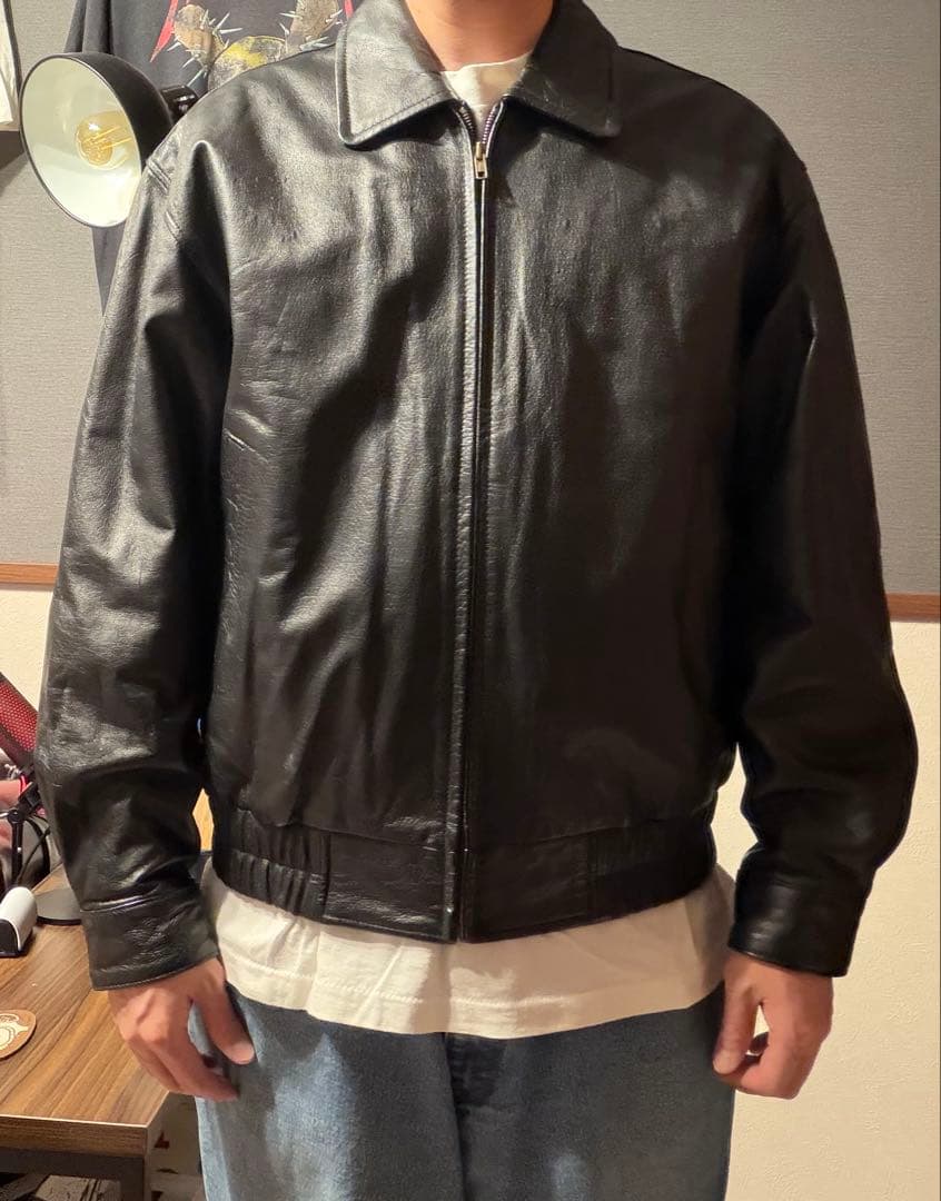 90s ST JOHN'S BAY Leather Jacket サイズM