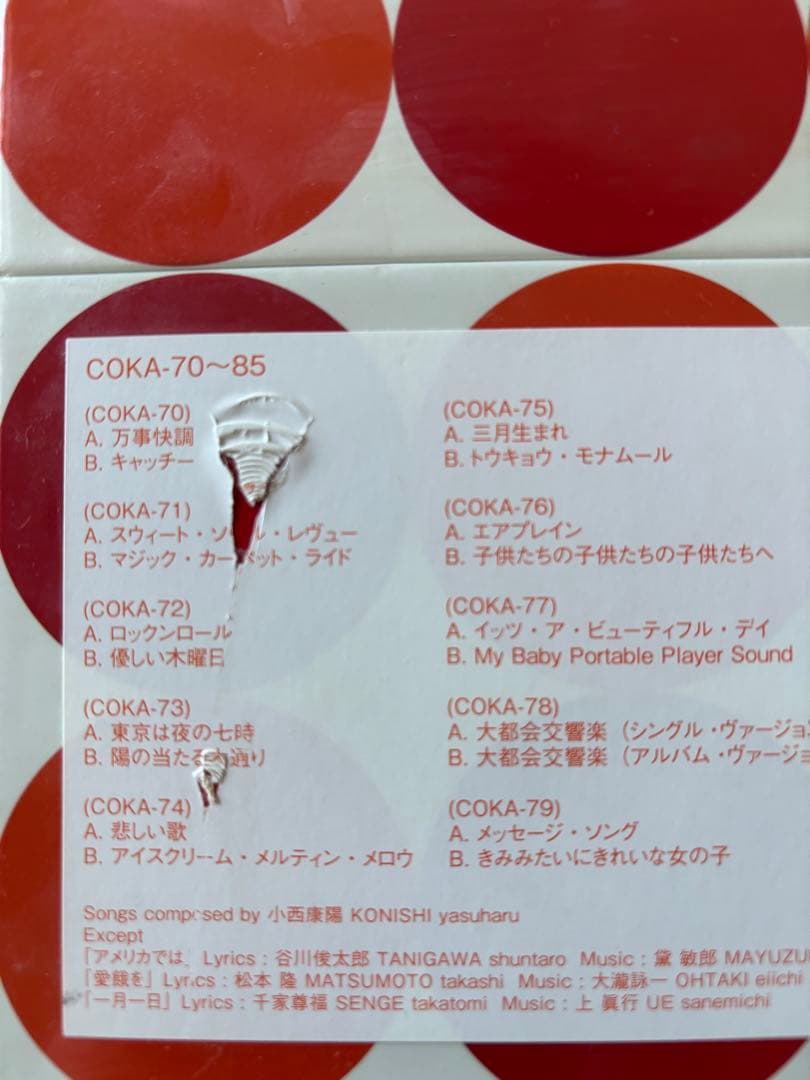 THE BAND OF 20TH（ピチカート・ファイヴ）７インチ16枚組　BOX