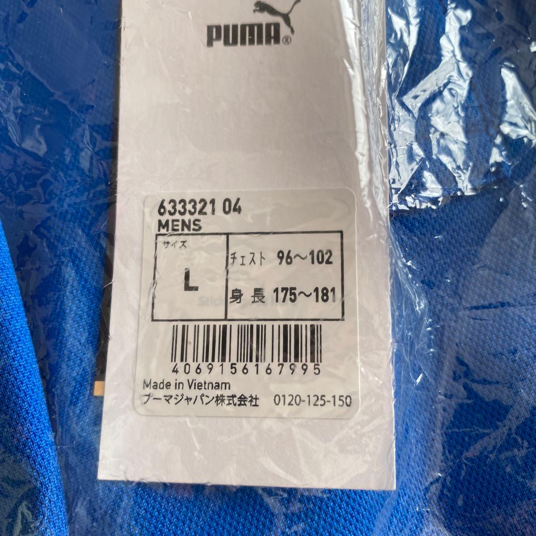 プーマ ゴルフ SB バックプリント ラインスリーブポロシャツ ロイヤル L