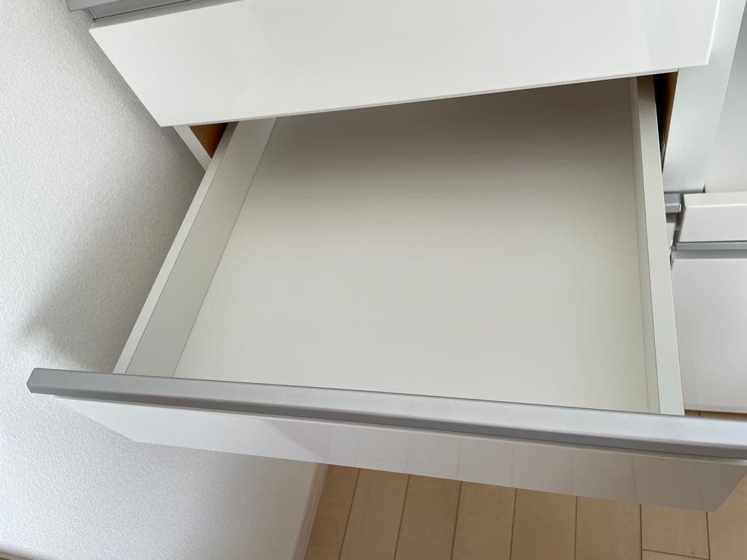 【送料込】ニトリ 食器棚 幅90 レジューム　ホワイト