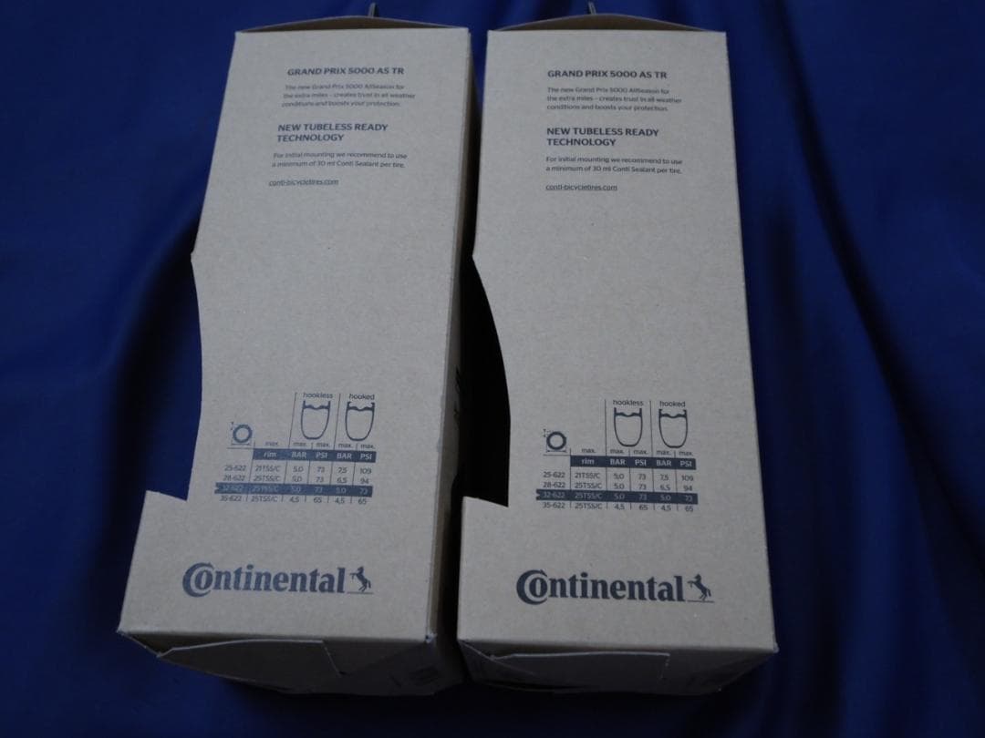 新品 2本セット コンチネンタル GP5000 AS TR チューブレスレディ