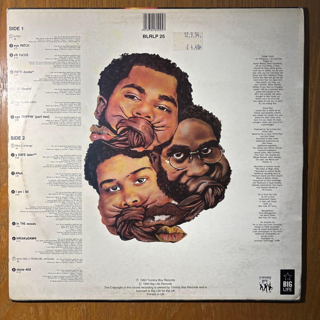 DE LA SOUL / BUHLOONE MINDSTATE UK正規LP