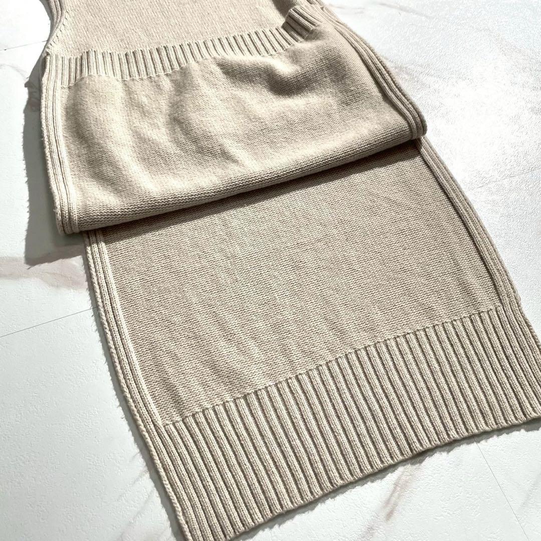 マックスマーラ ニットワンピース カシミヤ タートルネック ノースリーブ M