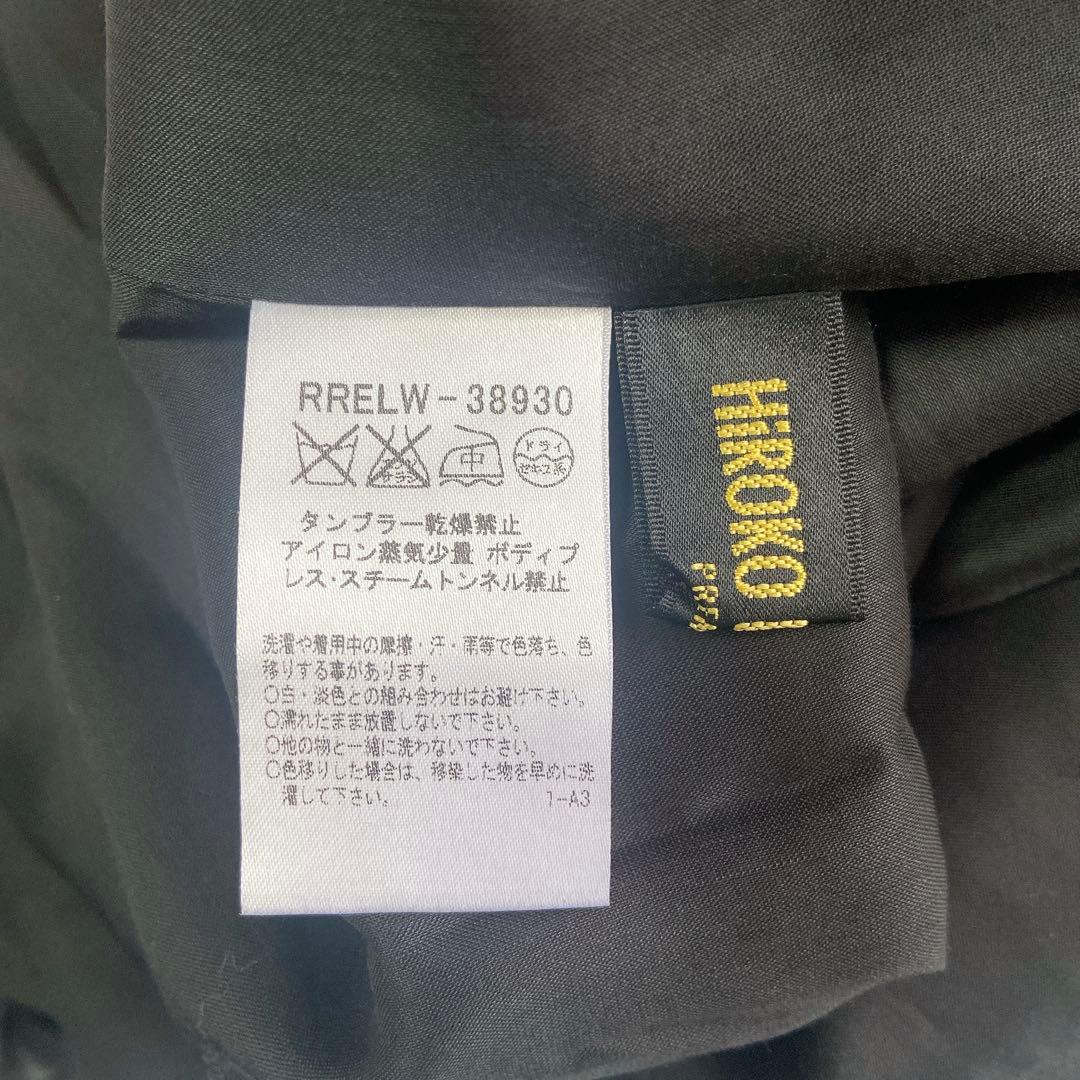 美品 HIROKOKOSHINO ブラシペイント チェック タック ワンピース