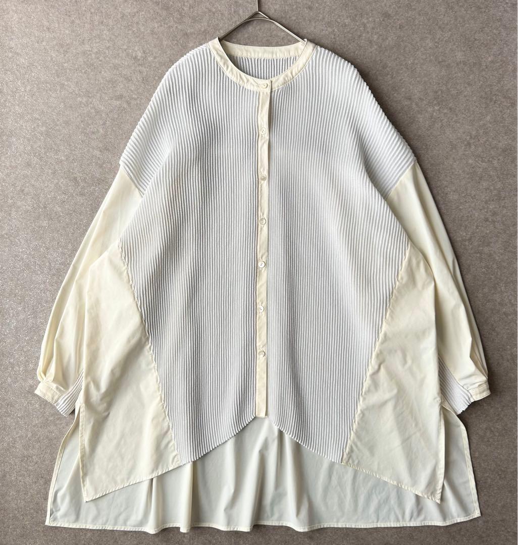 美品✨スペッチオ specchio シャトルプリーツ ワイドシャツ ゆったり