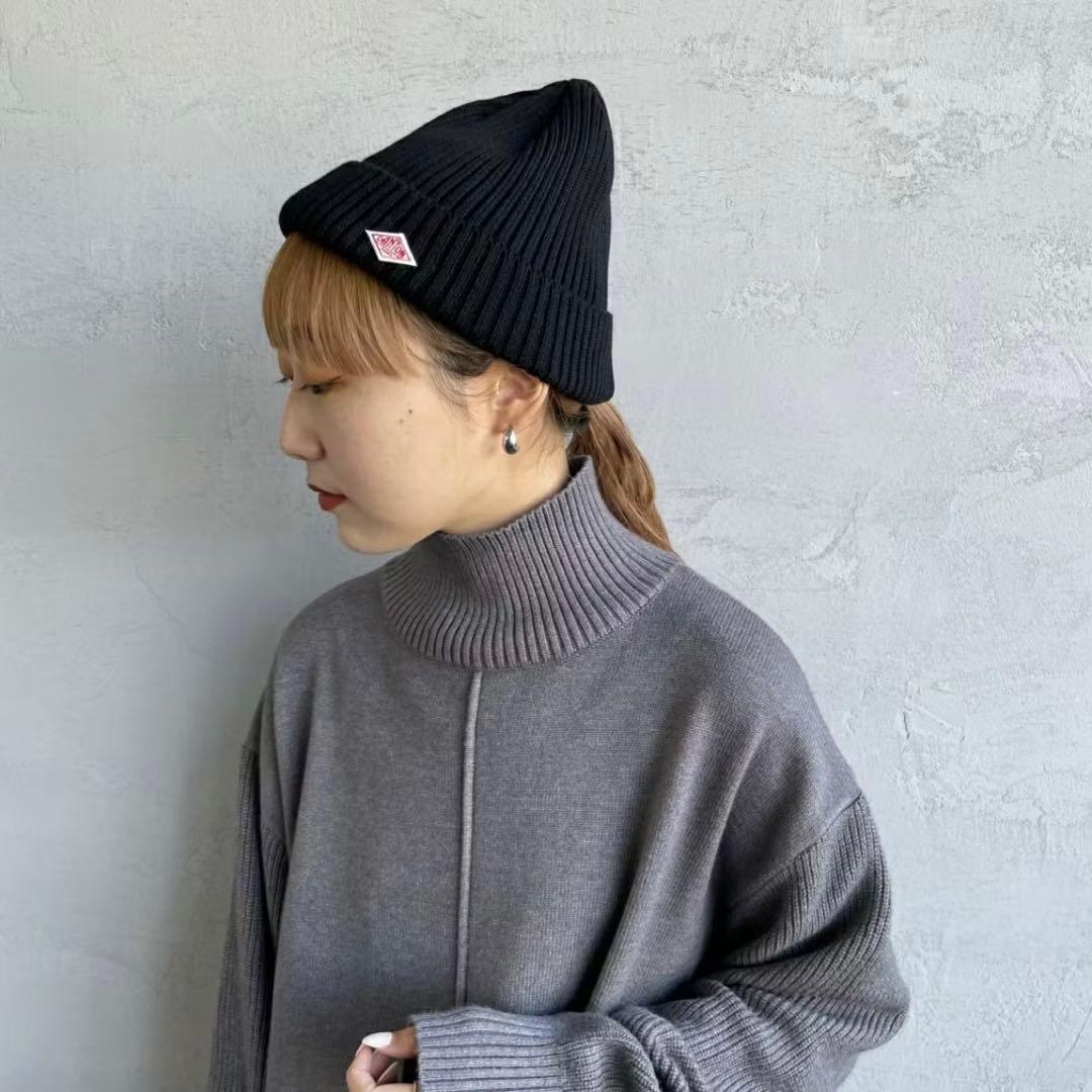 【新品】ダントン　ニット帽　ニットキャップ　ブラック　黒