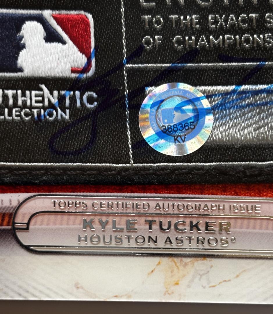 記念グッズ Kyle Tucker MLB Full Logo Patch Auto 1/1