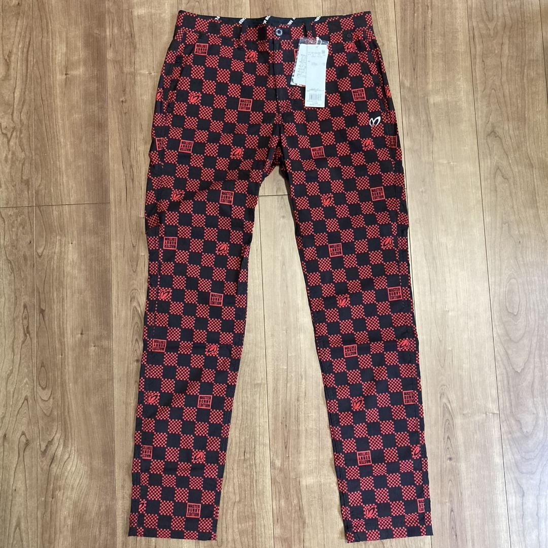 新品　マスターバニー　岩井千怜　岩井明愛　愛用　チェッカーフラッグ　ゴルフパンツ