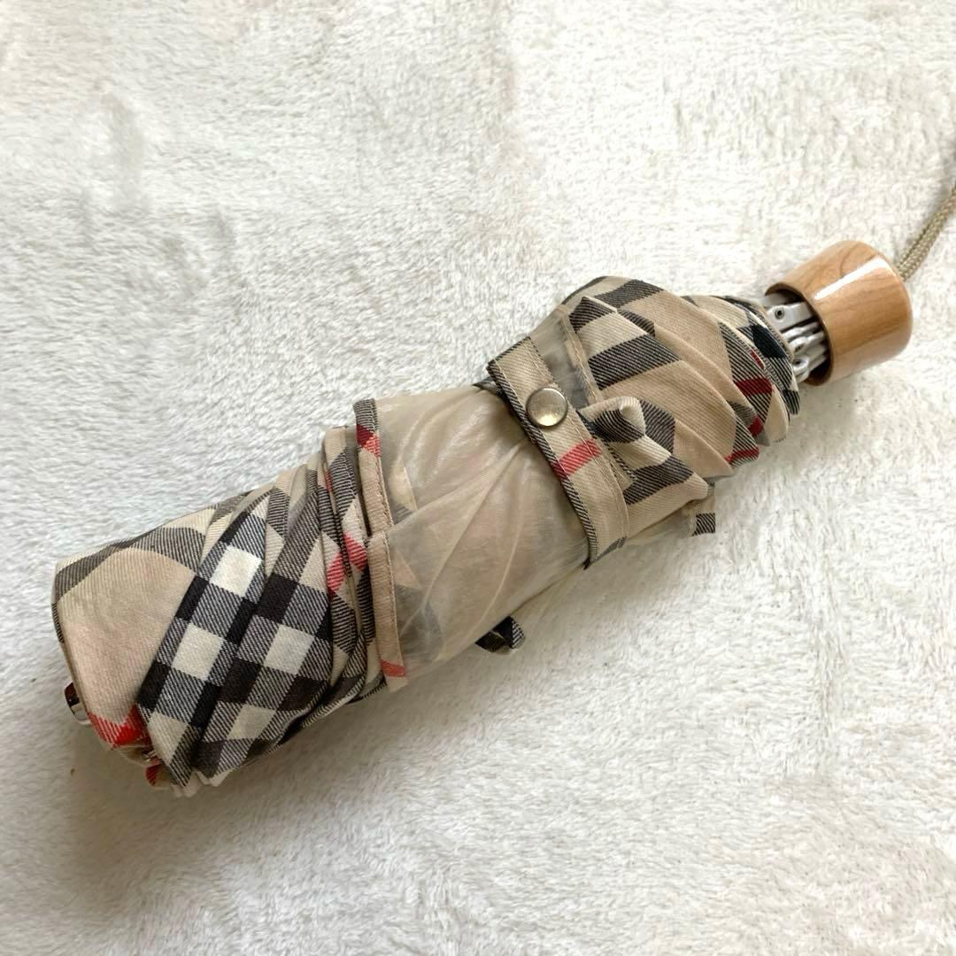 BURBERRY バーバリー折りたたみ傘　晴雨兼用　ノバチェック　ベージュ