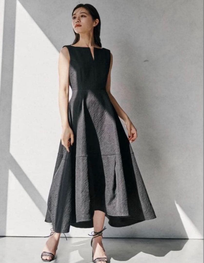 【新品】L'AUBEBLANC Keyneck Jacquard Dress S