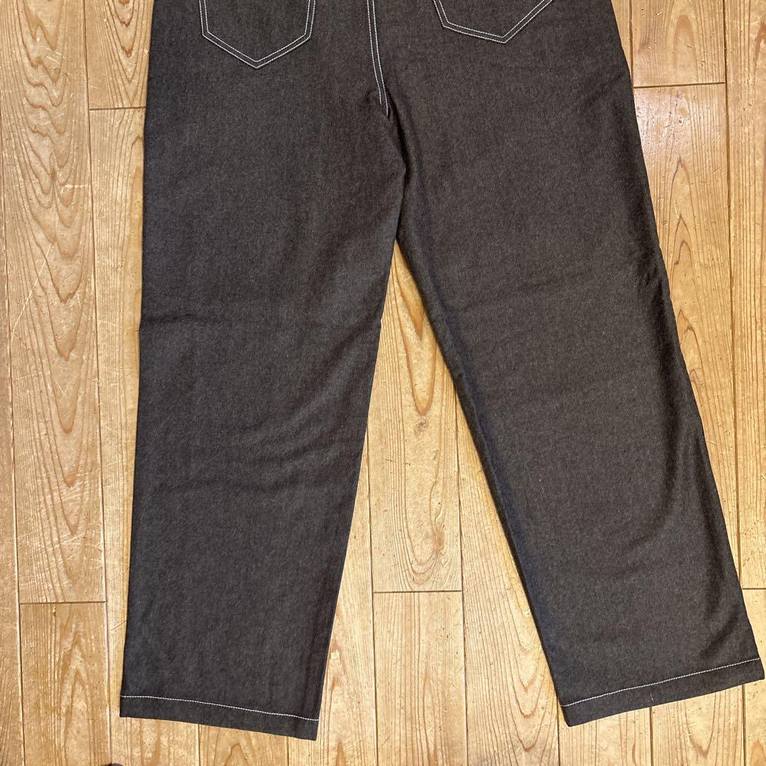【新品、未使用】SATUR セター メンズ L ウールパンツ ダークグレー