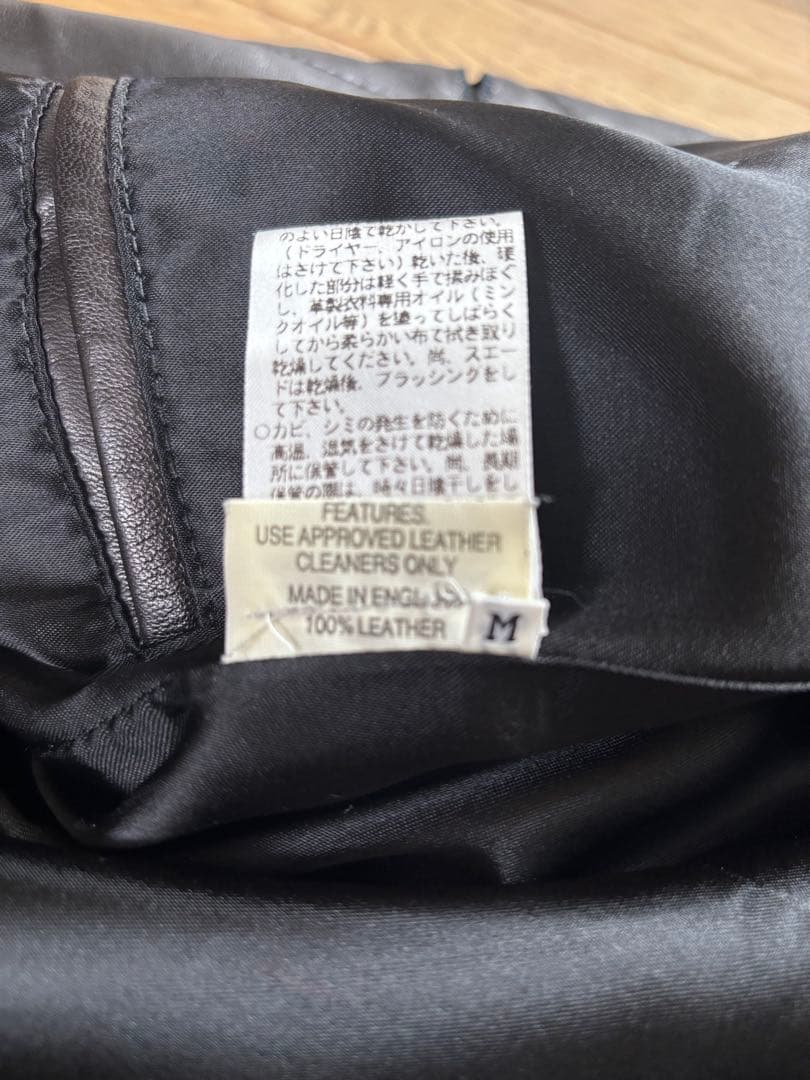 SAINTLAURENT 福助タグ　牛革100% 紳士コート　レザーコート