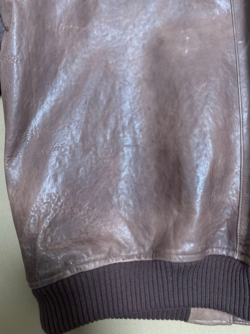 ジャケット・アウター auralee heavy lamb leather zip blouson