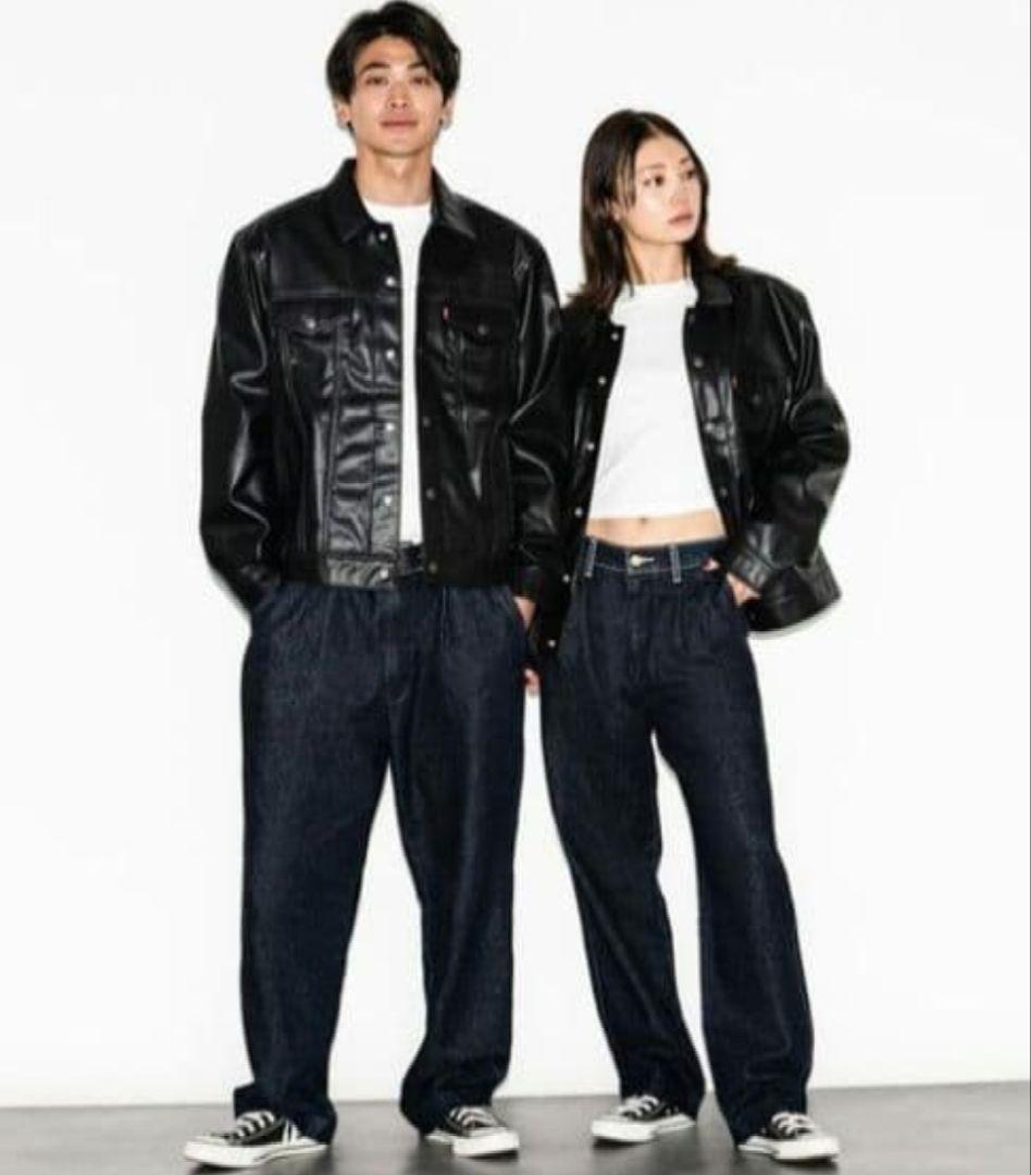 未使用‼️リーバイスプレミアム　レザートラッカージャケット　希少✨S
