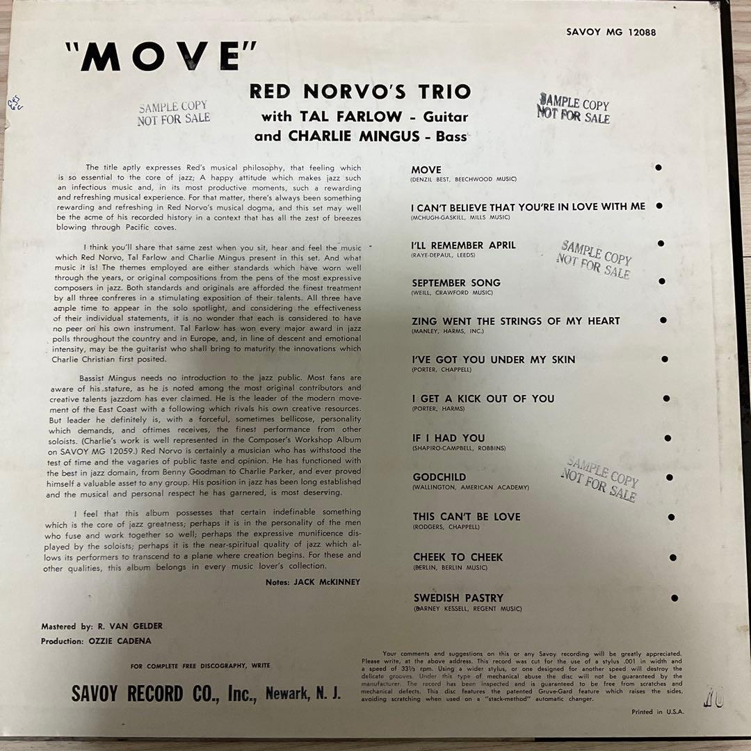 MOVE! The Red Norvo Trio レッドノーヴォ