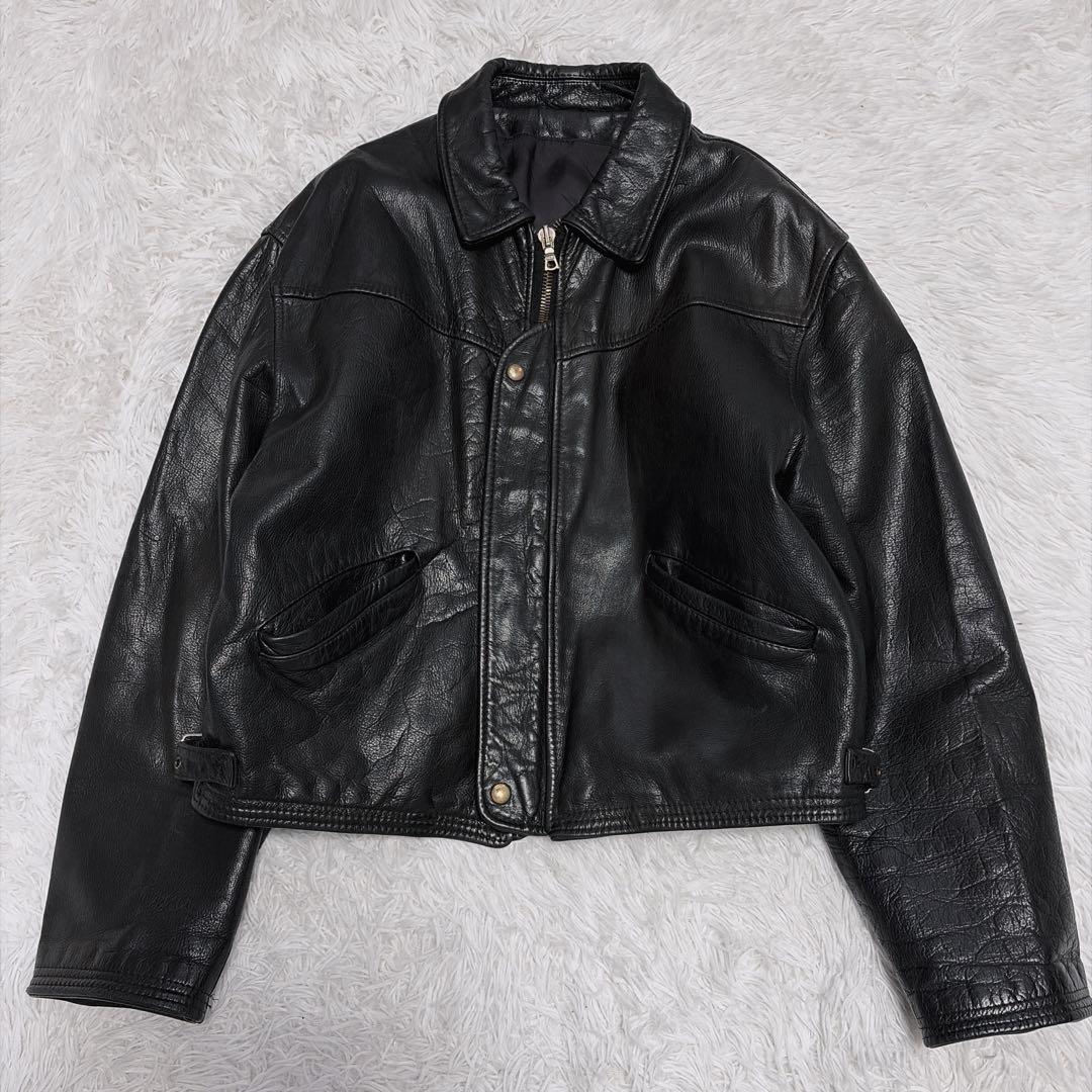 punto pelle レザージャケット 本革 イタリア製 シングル