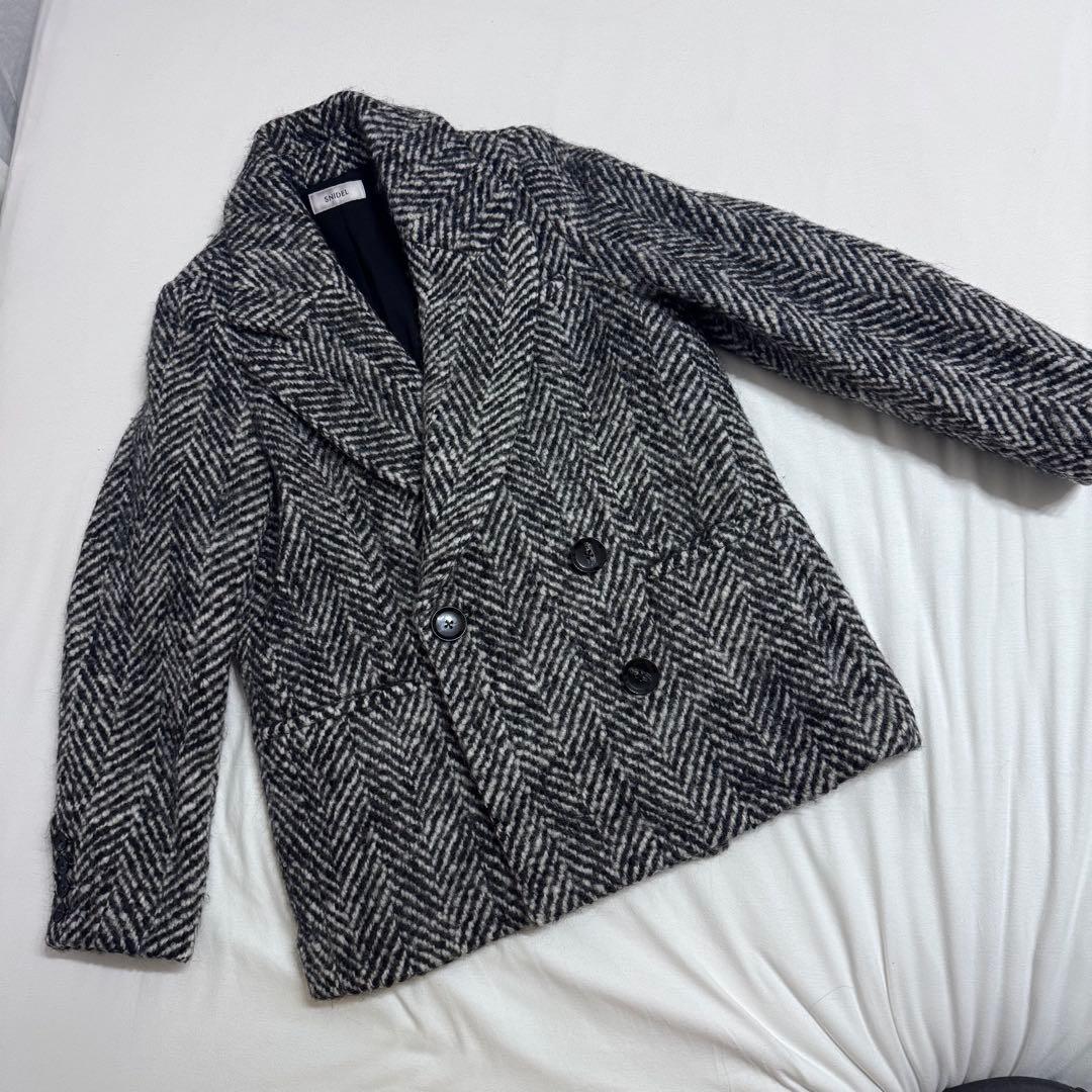 【美品】SNIDEL スナイデル オーバーボックス ジャケット コート 黒