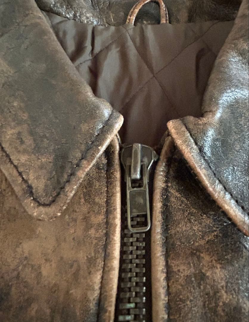 古着　HUGO BOSS レザージャケット　48