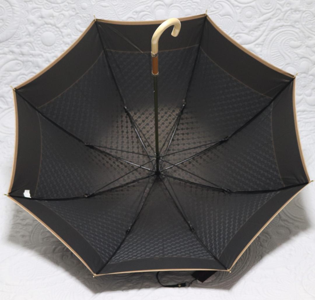 新品タグ付き【ゲラルディーニ】Gロゴ ジャカード先染め手開き長傘 雨傘