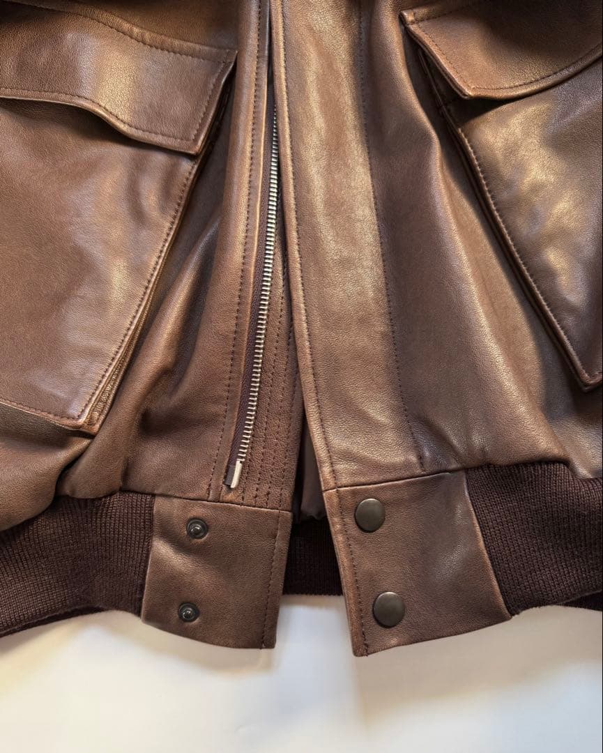 ジャケット・アウター AURALEE / LAMB LEATHER FLIGHT BLOUSON/ 3