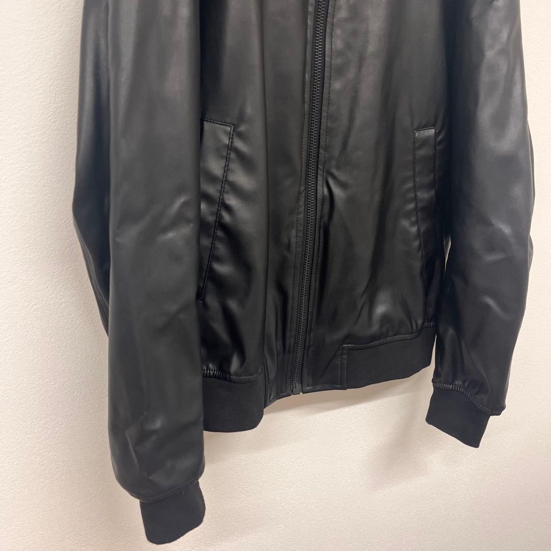 美品 ZARA フェイクレザージャケット L ボンバー