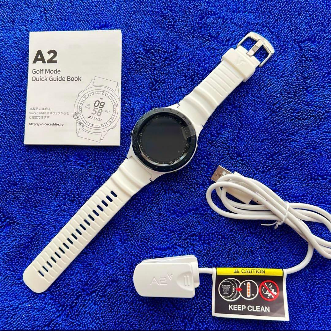【美品】VOICE CADDIE A2 ゴルフ 距離計 GPS 腕時計 ホワイト