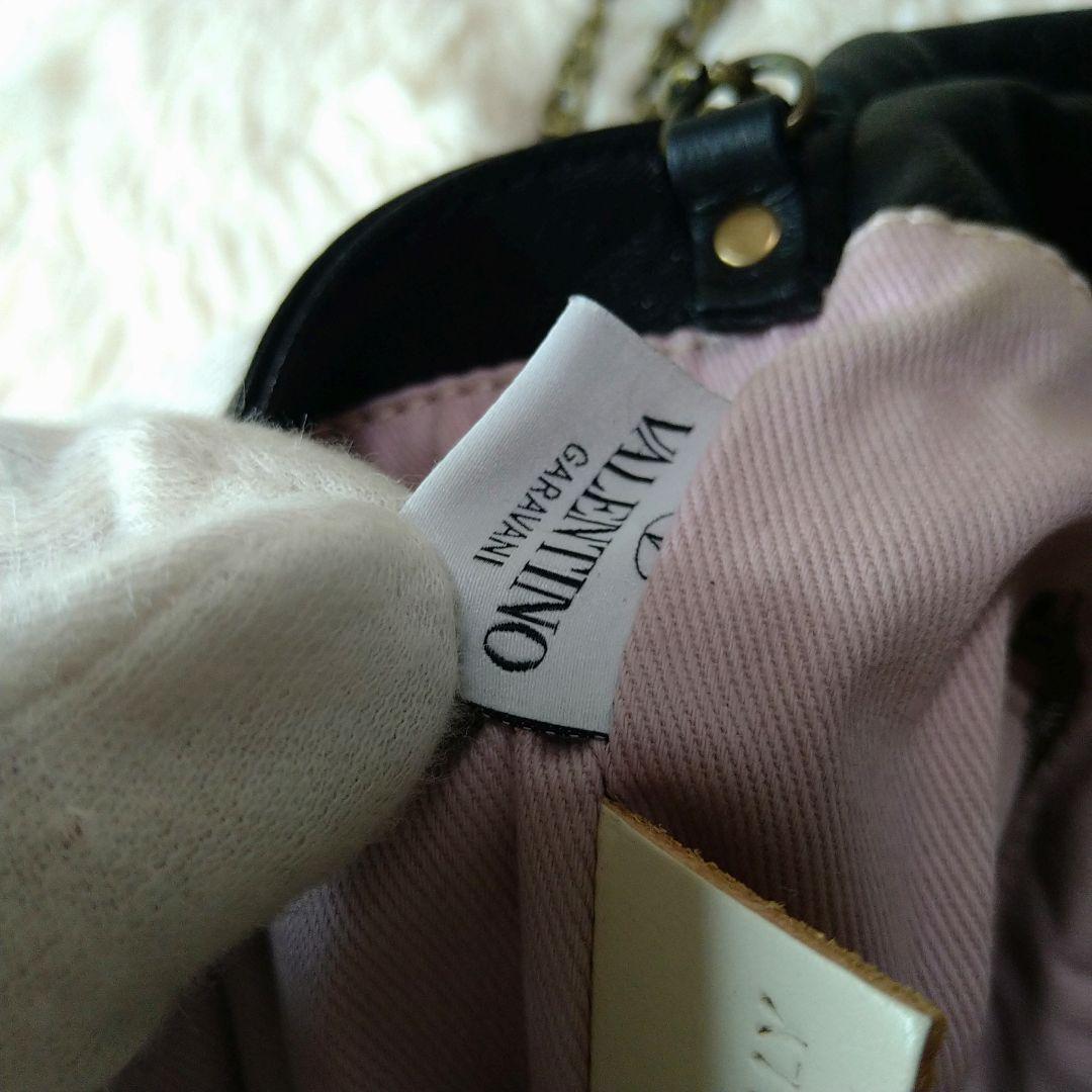 RED VALENTINO ブラック チェーンショルダーバッグ クラッチ