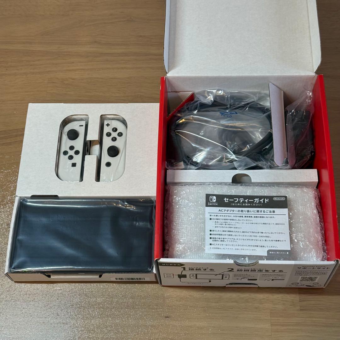 7-135【美品】Switch 本体 有機EL Joy-Con ホワイト 箱付き