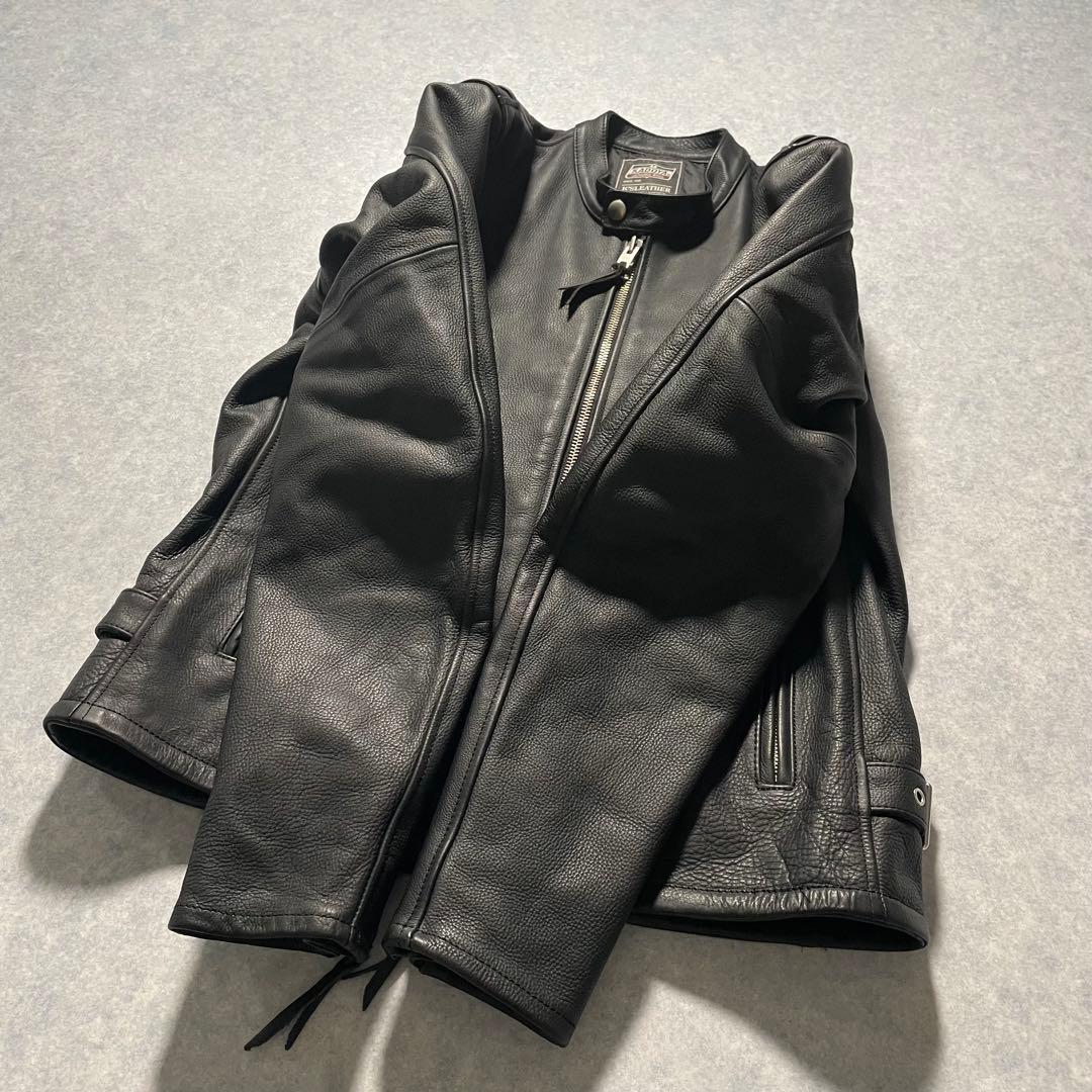 【極美品】KADOYA カドヤ EURUS シングルライダース 牛革 黒 L