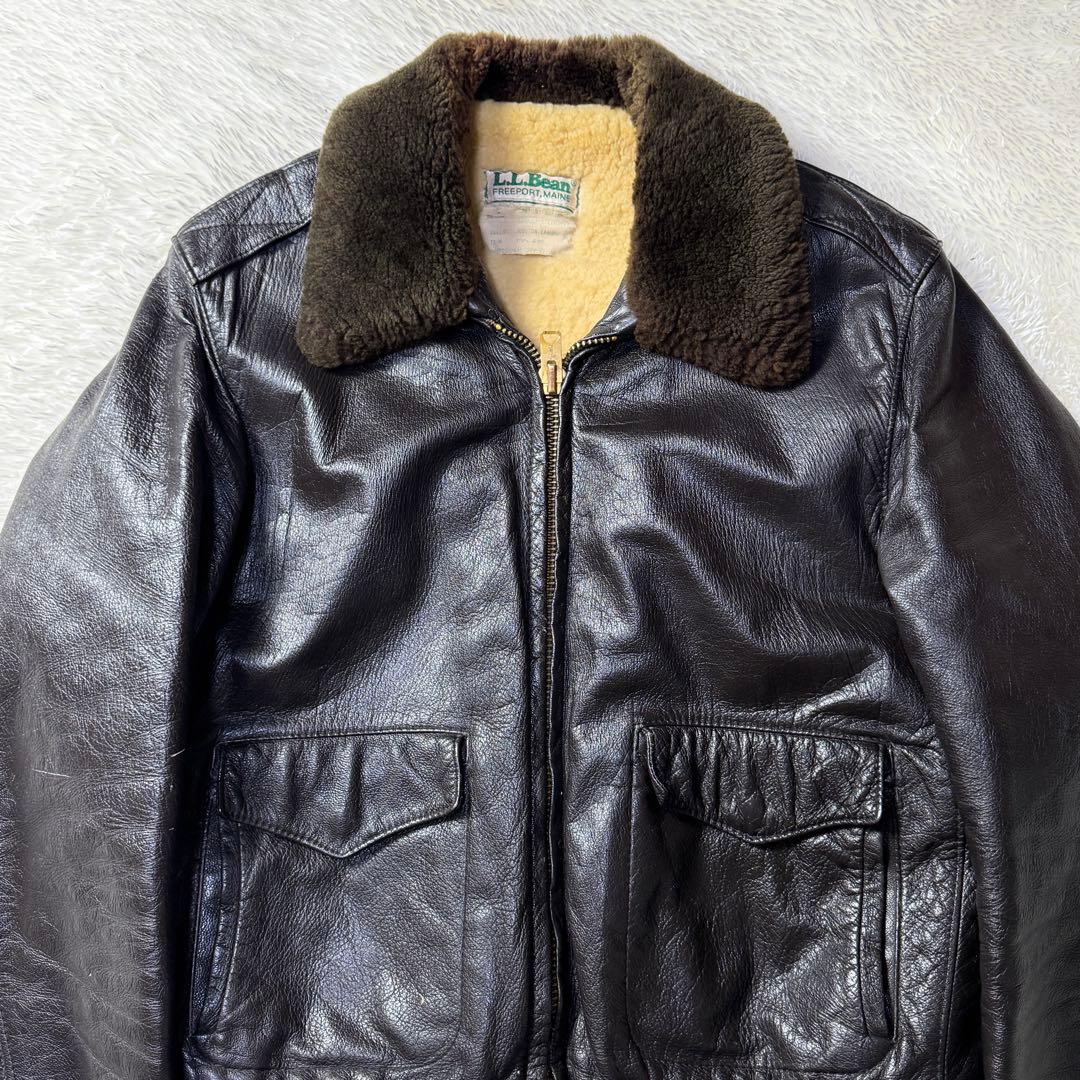 【名作】80s L.L.Bean G-1 フライトジャケット ゴートスキン 42