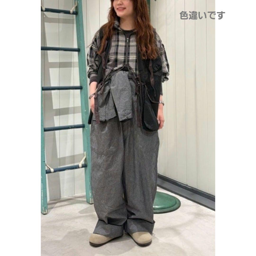 未使用 25ss【ビームスボーイ】リップストップミリタリーベスト リボン カーキ