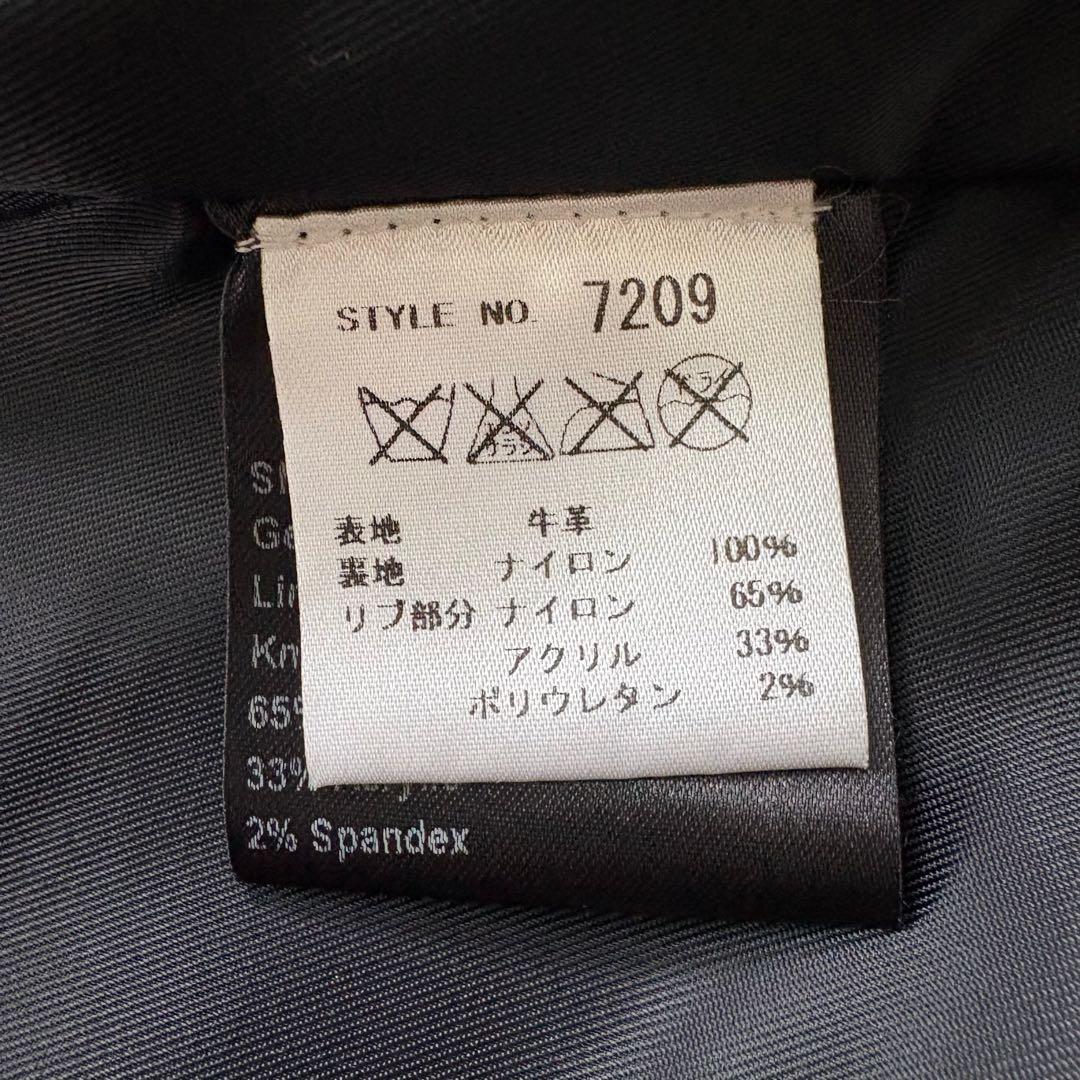 美品　ショット　レザージャケット　本革　牛革　黒　38 L 103US