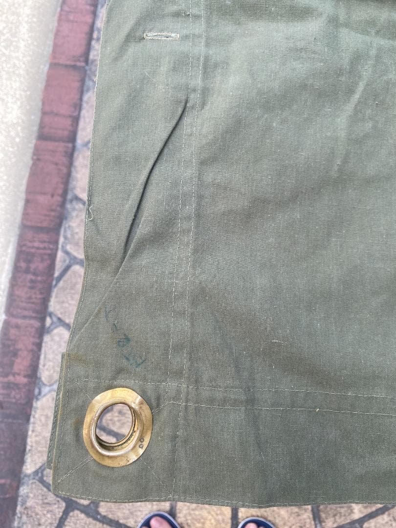 USED ルーマニア軍 放出 ポンチョ テントシート パラトカ オリーブ