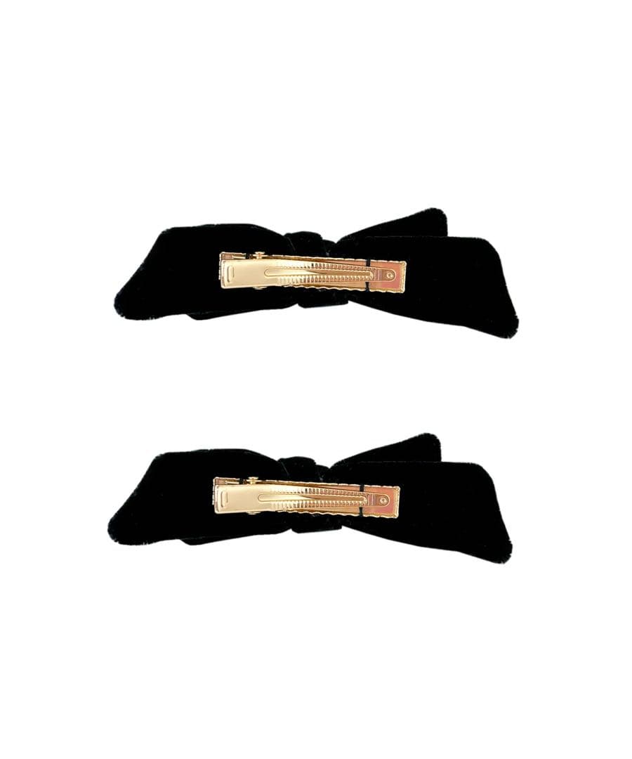 【完売品】ロゼミューズ Velvet ribbon hair clip set
