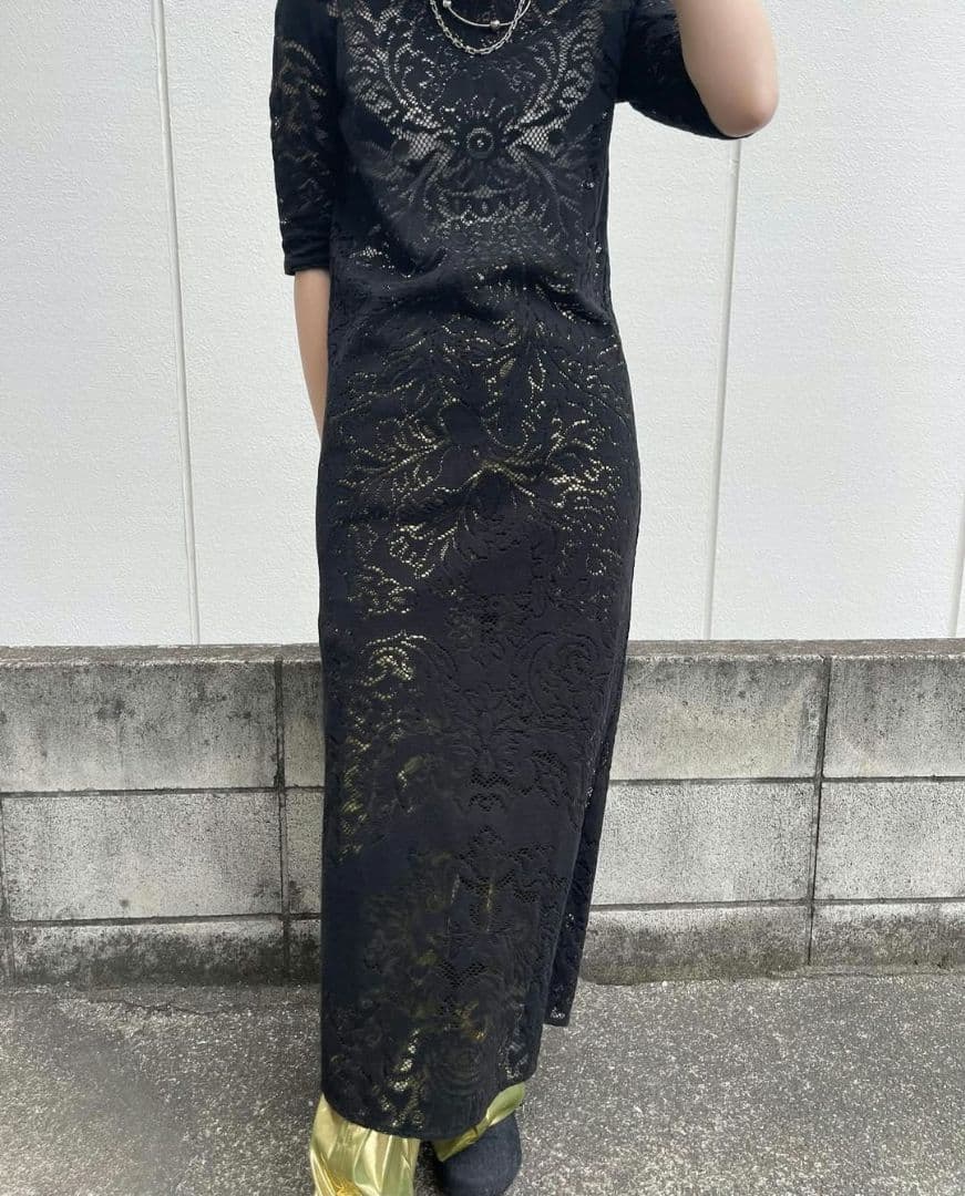 新品タグ付　Ameri　JACQUARD RUSSELL LACE DRESS