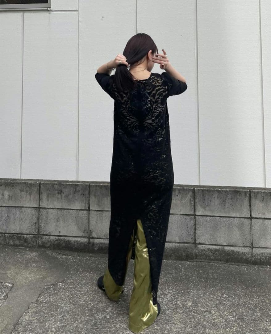 新品タグ付　Ameri　JACQUARD RUSSELL LACE DRESS
