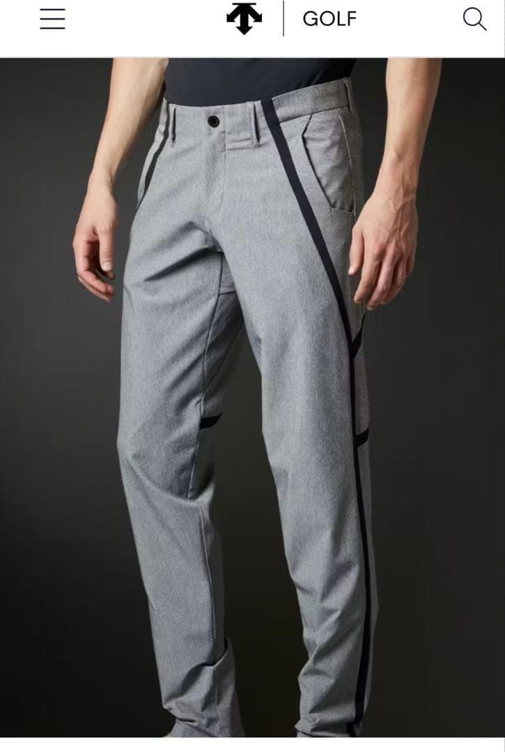DESCENTE ゴルフ ストレッチパンツ メンズ L グレー 人気 デサント