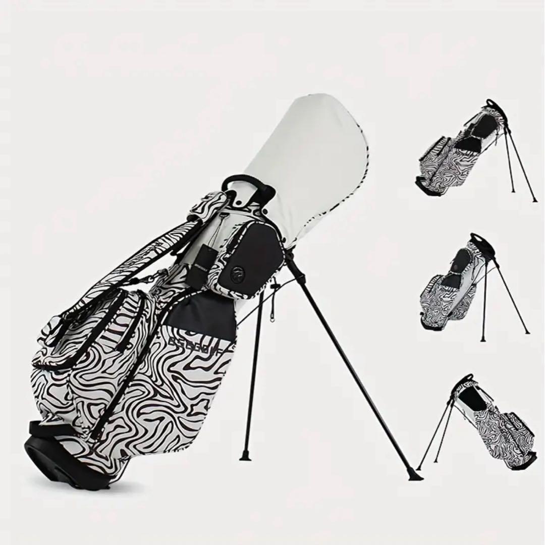 BSEGOLF スタンドキャディバッグ　新品　ゴルフバッグ　アニマル柄　ゼブラ柄