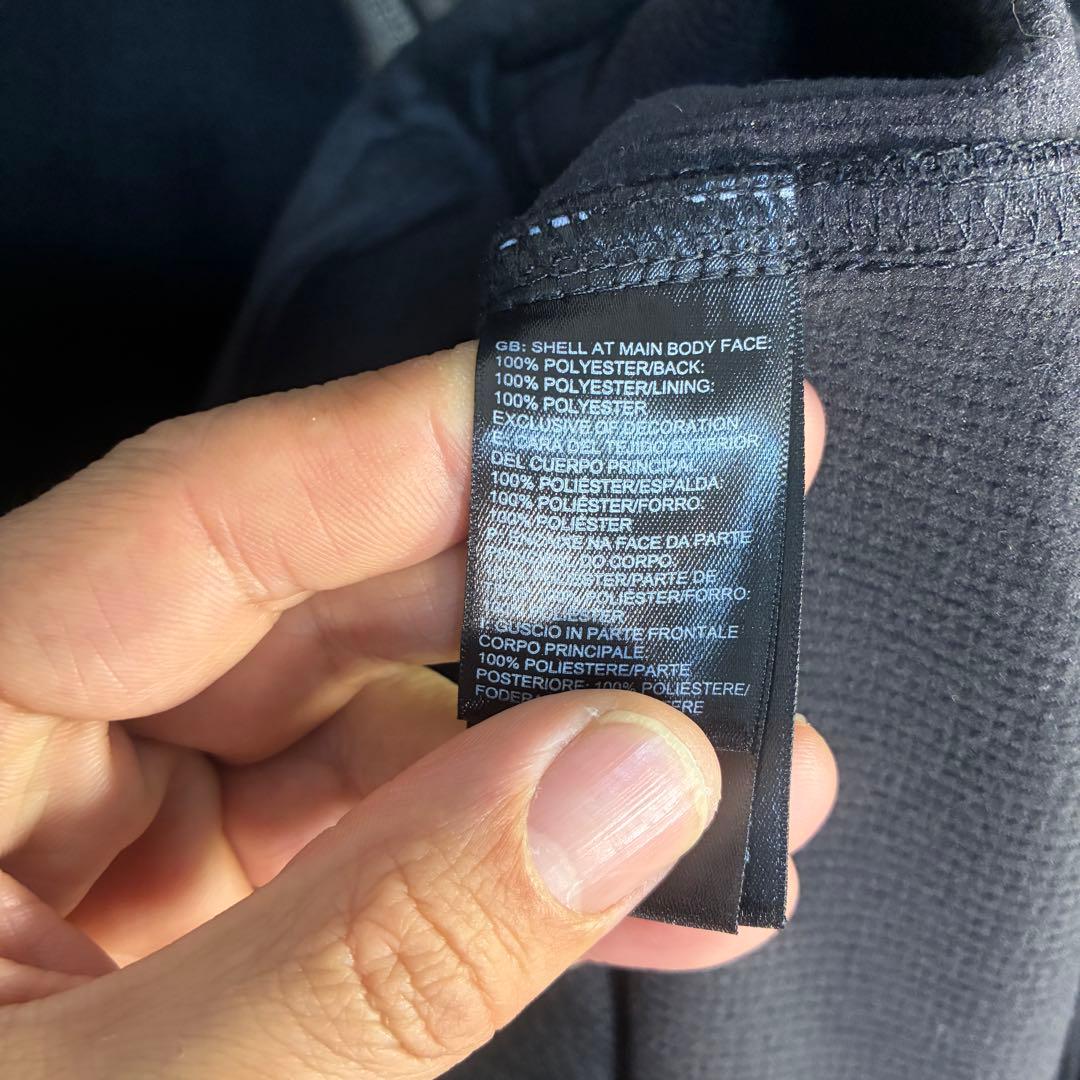 【USA古着】ノースフェイスシェルベストXL企業モノブランド刺繍ドローAGR