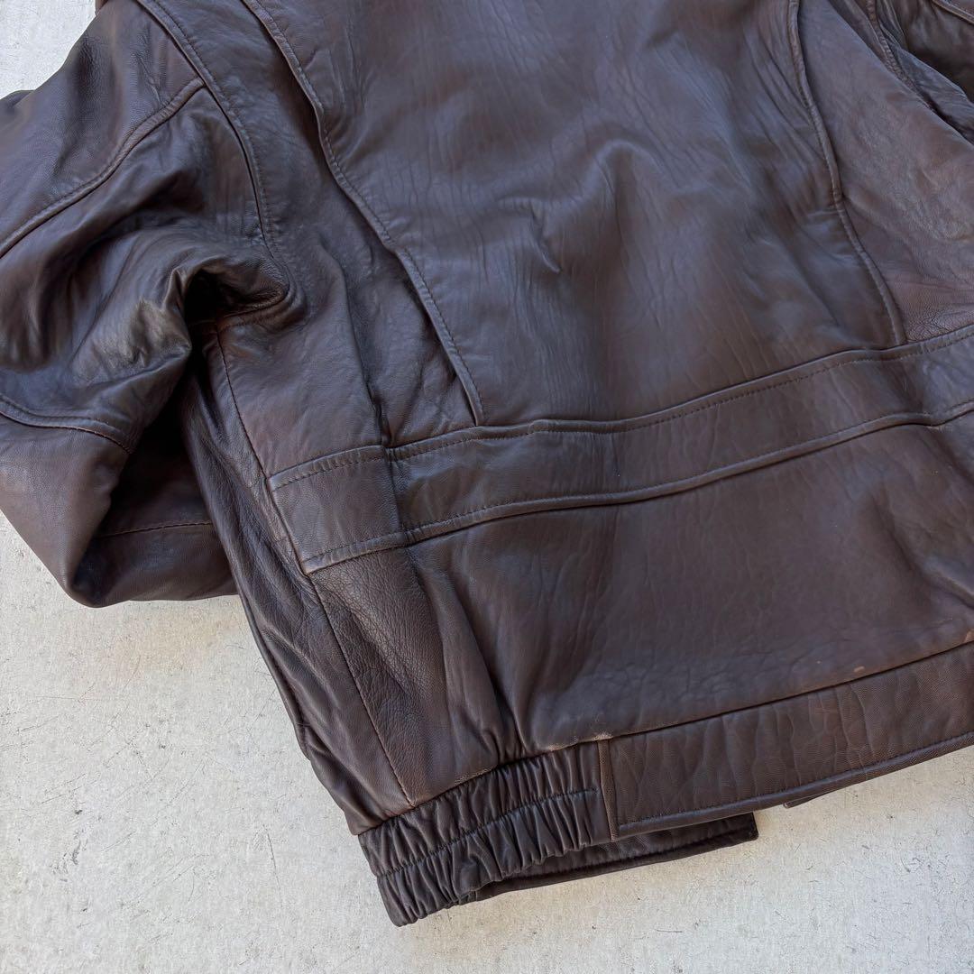 【ラムスキン☆羊革】高級 vintage leather ボンバージャケット