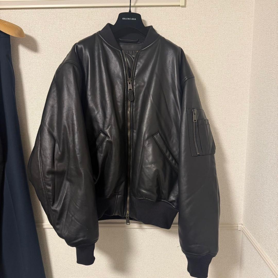 ジャケット・アウター 24aw balenciaga garderobe leather bomber