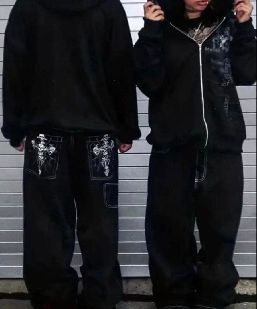 黒 バギーデニム JNCO menes jaded london bigboy似